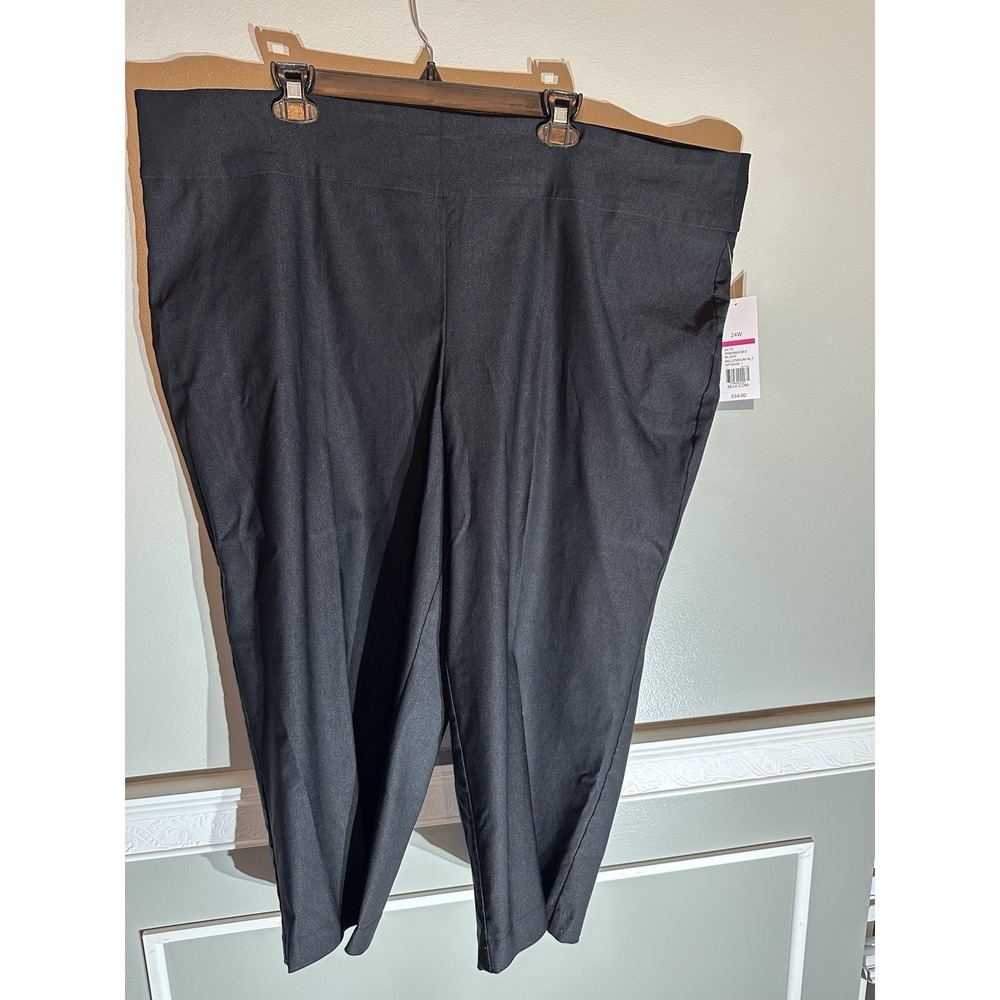 New Directions Size 24w Black Cropped Pants‎ NWT